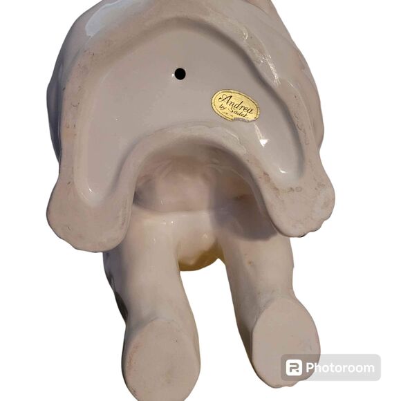 Vintage Andrea by Sadek 12" White Cat Green Eyes Japan Read Description - Picture 7 of 8